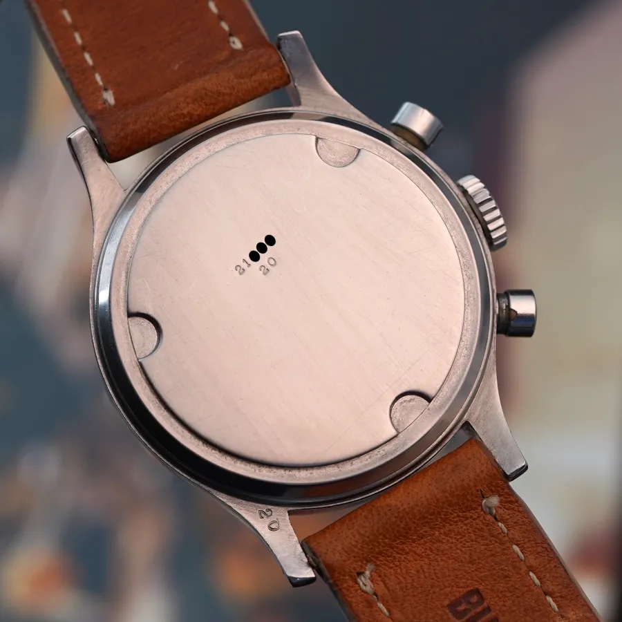 Longines Chronograph 4974 Cal. 13ZN - screw-down case back with intact case numbers