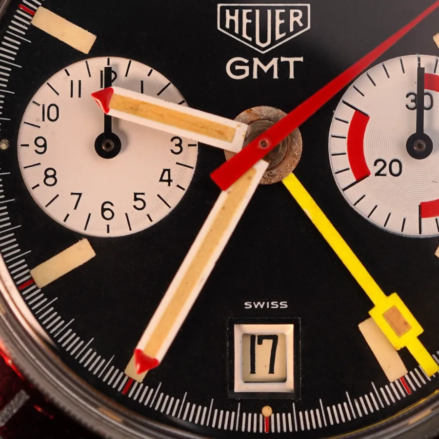 Heuer Autavia 741.603 GMT NOS - original tritium lume