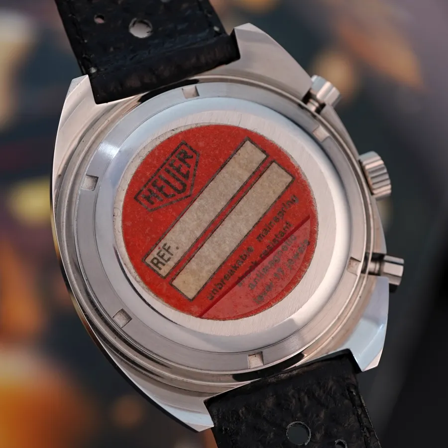 Heuer Autavia 741.603 GMT NOS - original Heuer sticker on the back