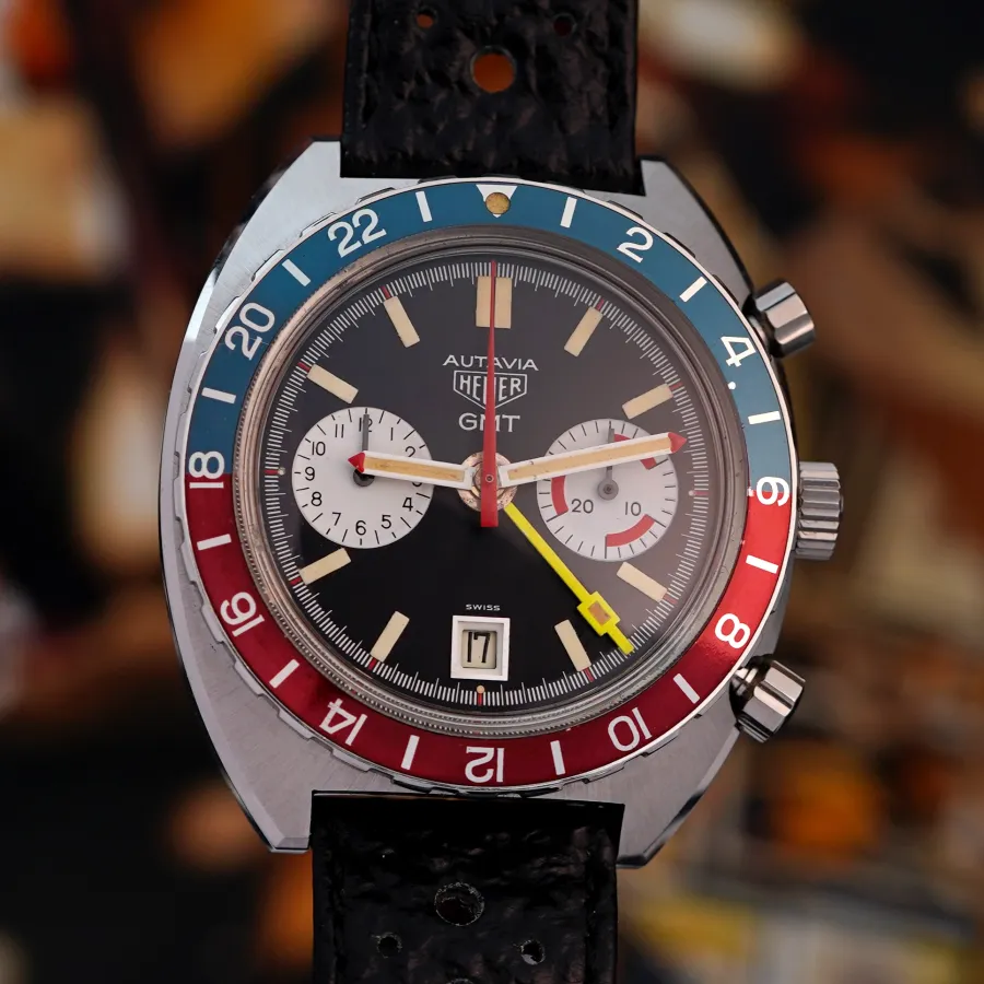Heuer Autavia 741.603 GMT NOS - ultra rare GMT chronograph from the 1970s