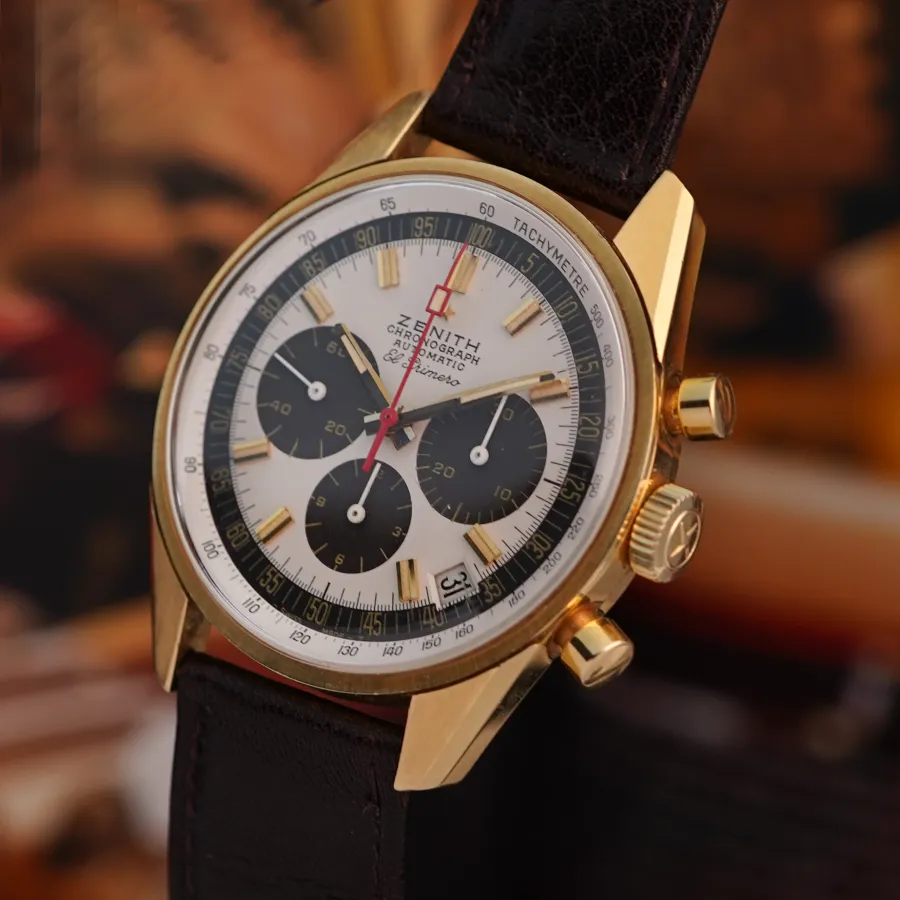 Zenith El Primero G381 Like NOS - unpolished 18k gold case