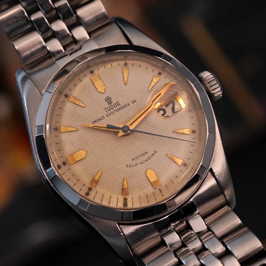 Tudor Prince Oysterdate 7914 Roulette - goldene Indexe und Dauphine-Zeiger