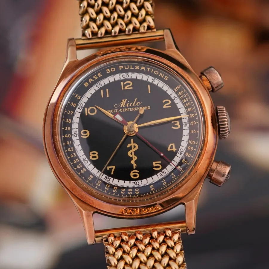 Mido Multi-Centerchrono - Doctor's Chronograph - centrally mounted red chronograph minute hand