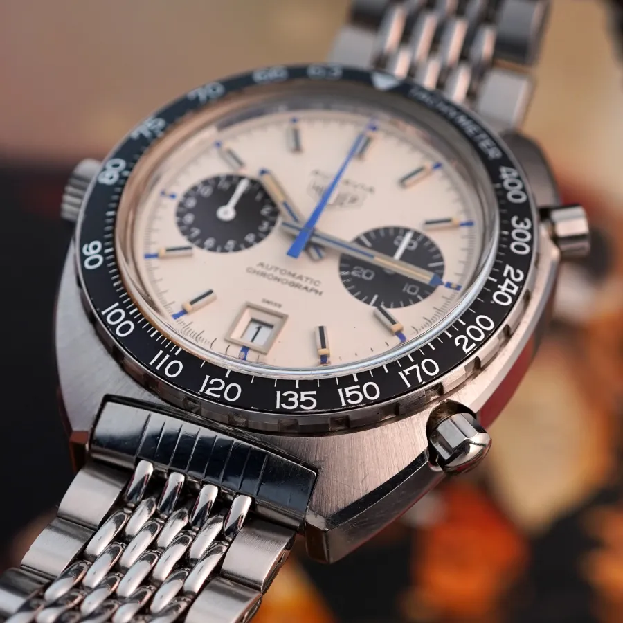 Heuer Autavia 1163 Jo Siffert - original finish on the case