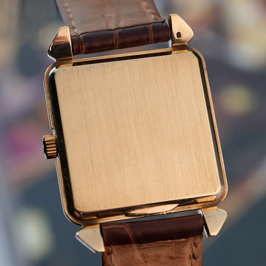 Omega Cioccolatone 3903 Black Waffle Dial - deep gold hallmark