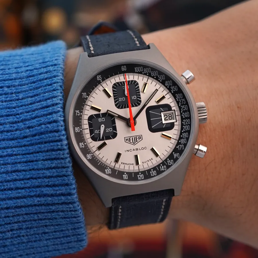 Heuer Chronograph 1589B NOS - panda dial