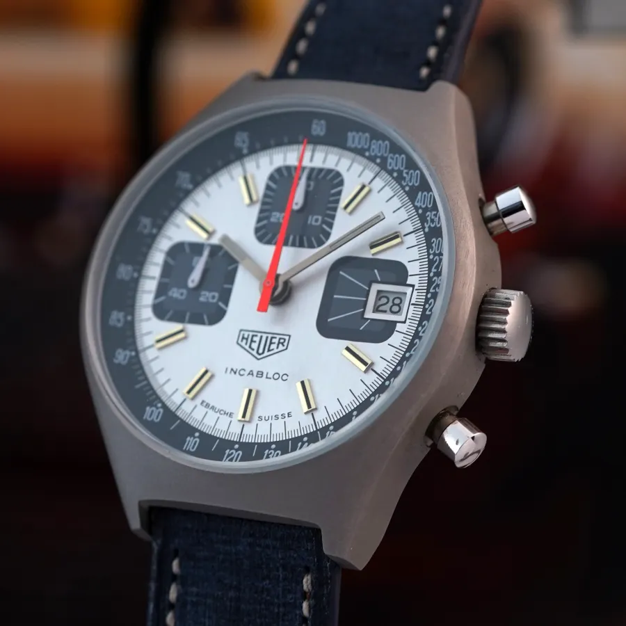 Heuer Chronograph 1589B NOS - perfectly preserved pvd coating