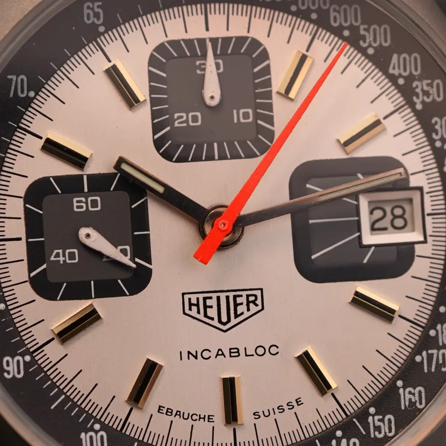 Heuer Chronograph 1589B NOS - flawless condition, original tritium lume