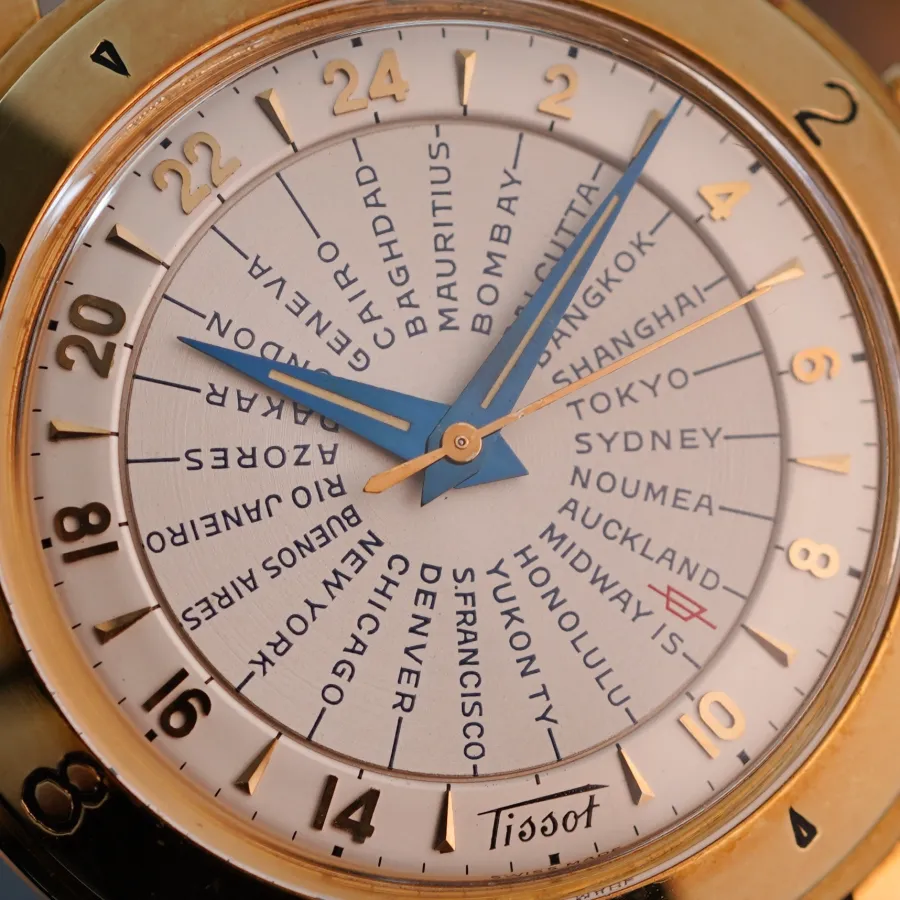 Tissot Navigator Worldtimer 4002-50 NOS - flawless dial showing 24 cities