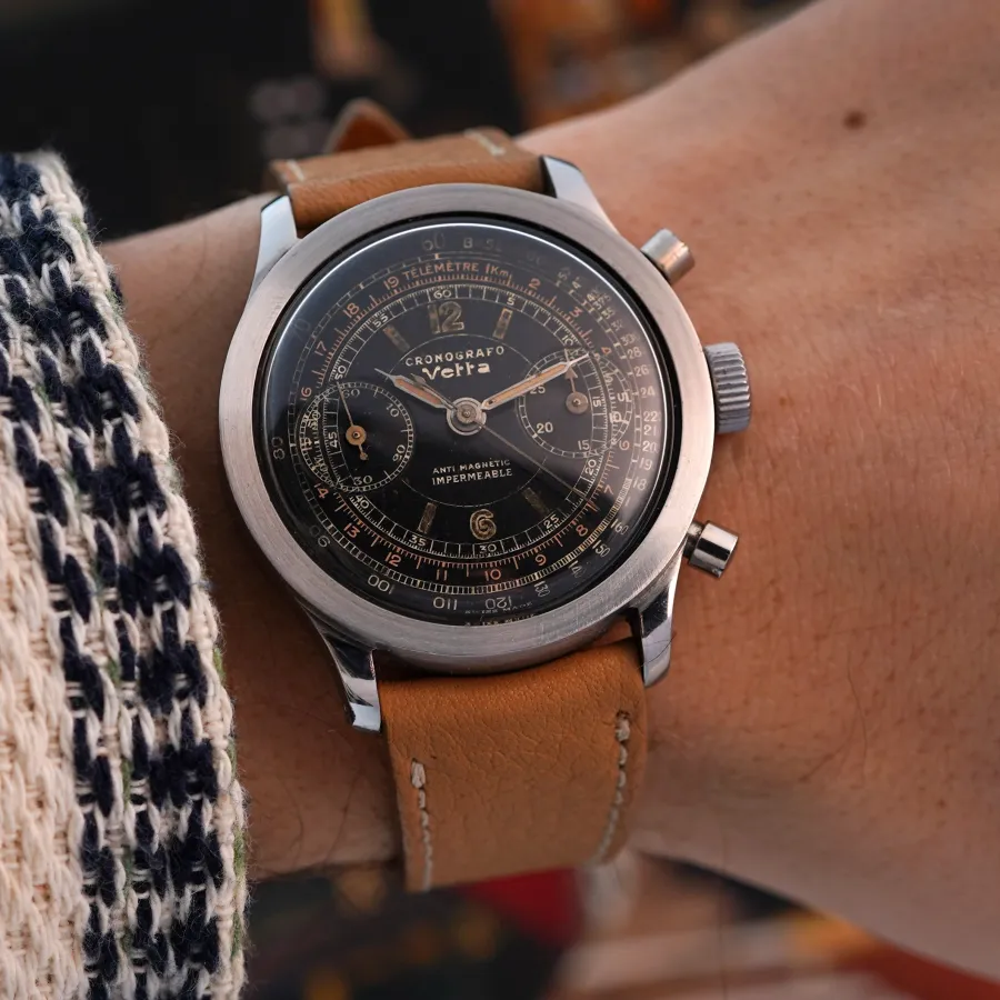 Vetta Impermeable Chronograph Black Galvanic - 38 mm - impressive look on the wrist