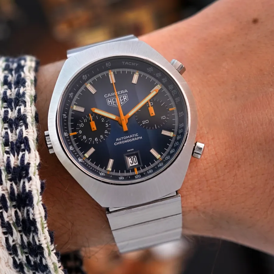 Heuer Carrera 110.573 Blue - Tonneau-Form