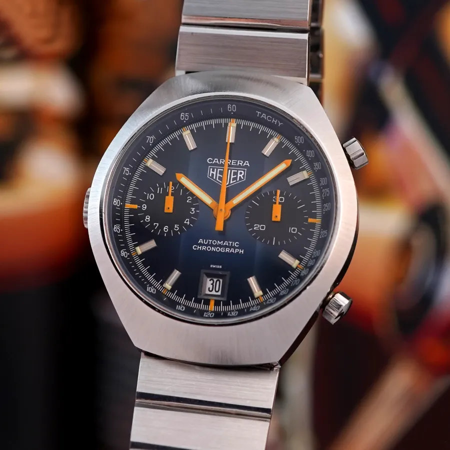 Heuer Carrera 110.573 Blue - originales und seltenes Armband