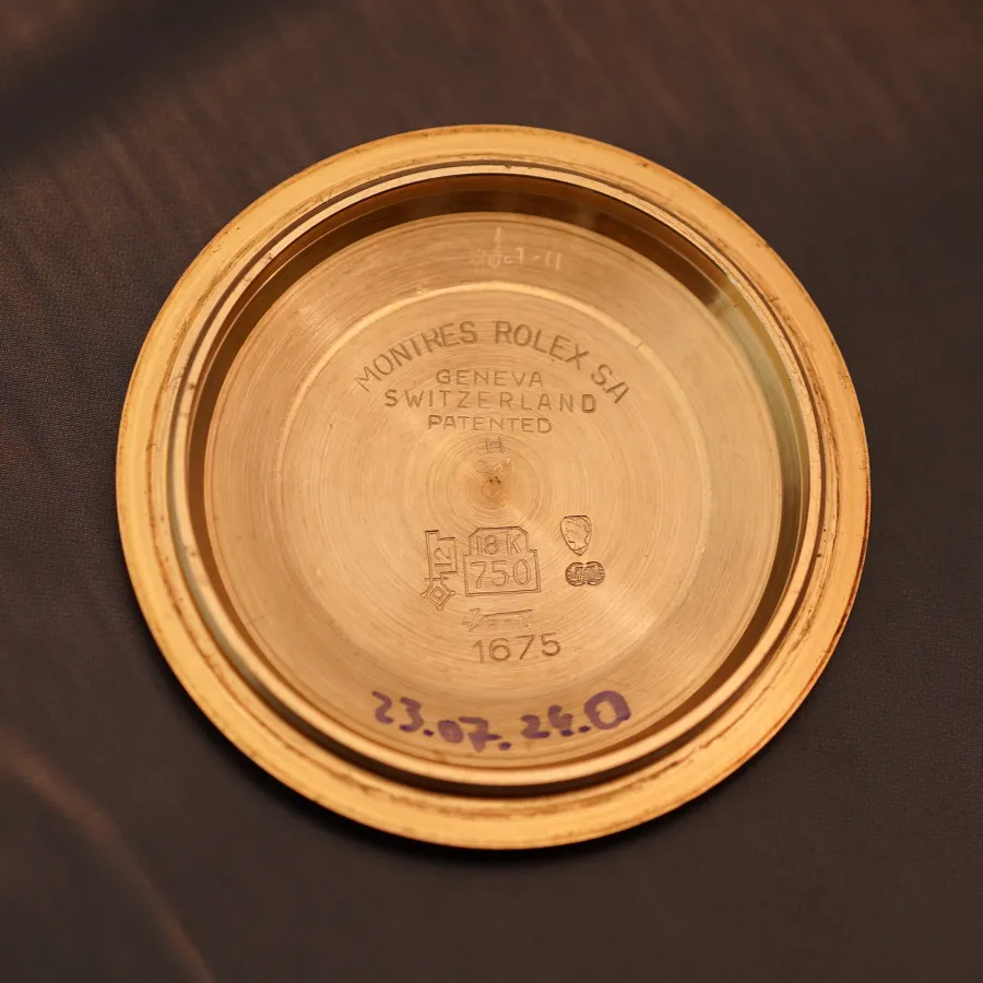 Rolex GMT Master 1675/8 Jubilee Bracelet - korrekte Gravuren im Boden