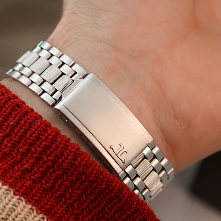 Jaeger-LeCoultre Memovox E855 Box und Papiere - originales Gay-Frères Stahlband mit JLC-Schließe