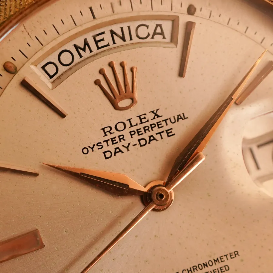 Rolex Day-Date 1806 Rose Gold - Florentine Finish - lovely patina on the dial
