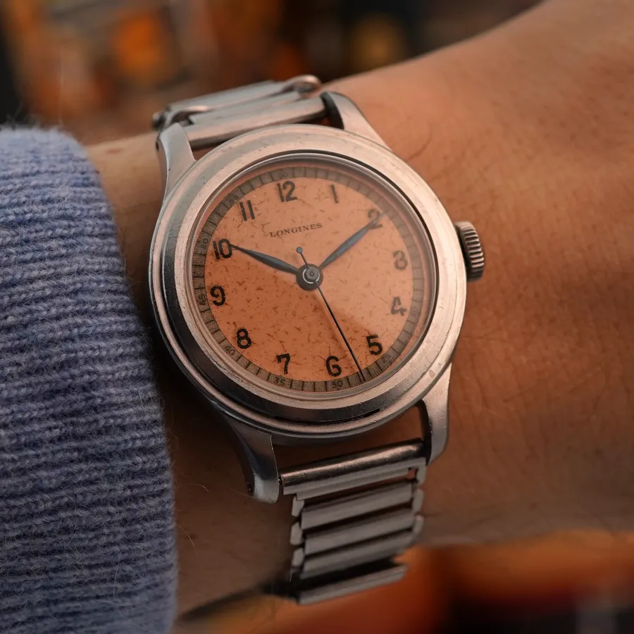 Longines Tre Tacche 22243 Salmon Dial - beautiful vintage look on the wrist