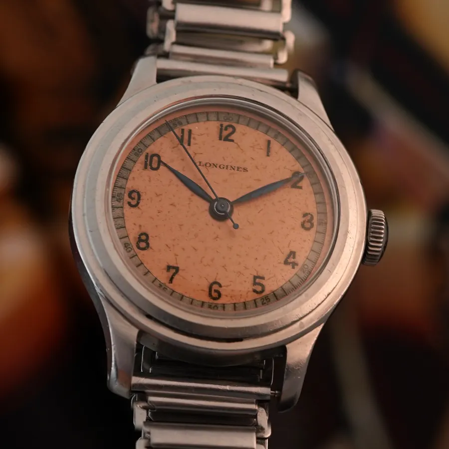 Longines Tre Tacche 22243 Salmon Dial - 35 mm stainless steel stepped case