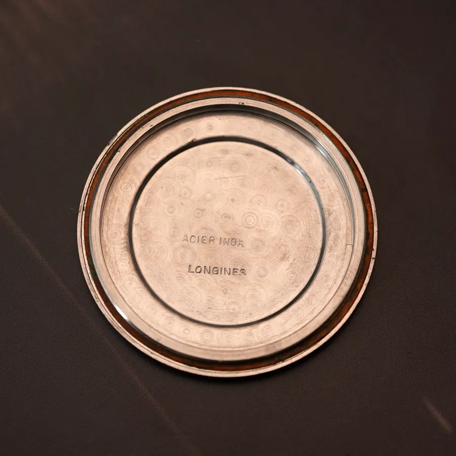 Longines Tre Tacche 22243 Salmon Dial - 'Acier Inox Longines' inside the back