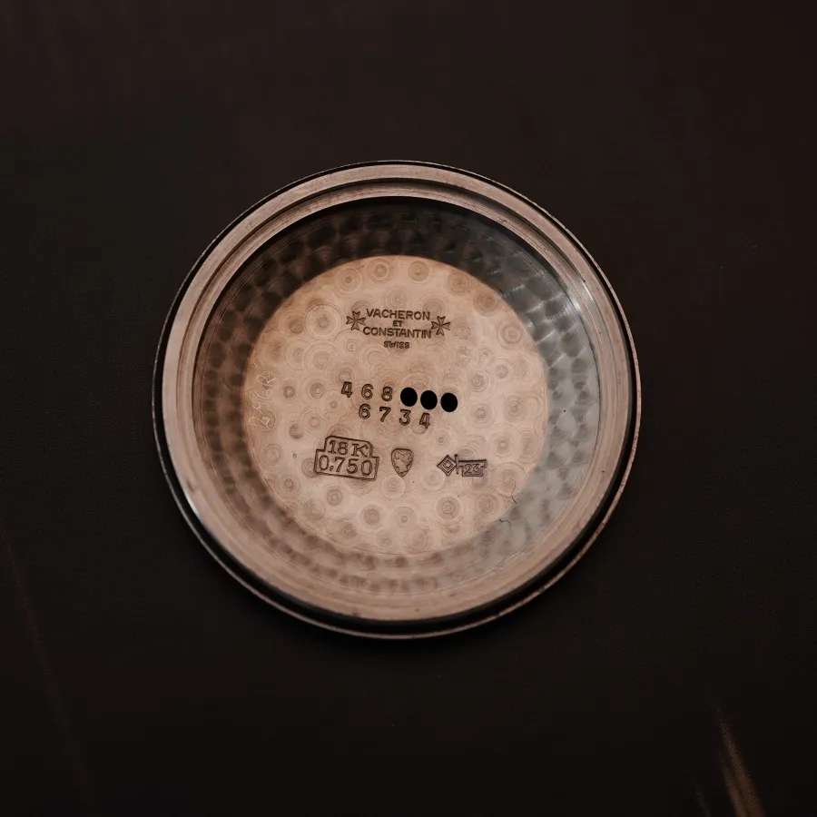 Vacheron Constantin Royal Chronometer 6734 Original Documents - correct engravings inside the back