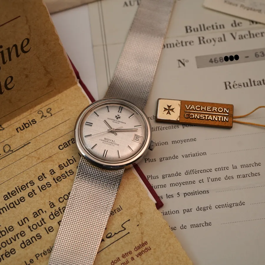 Vacheron Constantin Royal Chronometer 6734 Original Documents - original integrated white gold mesh bracelet