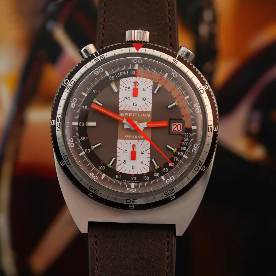 Breitling Bullhead 7101 Manual Wind - white subdials, orange accents