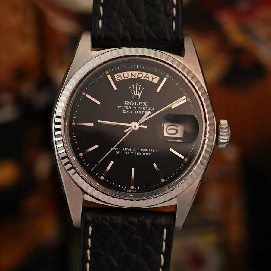 Rolex Day-Date 1803 Black Dial - Original Papers - attraktive 'President Watch' aus dem Jahr 1964