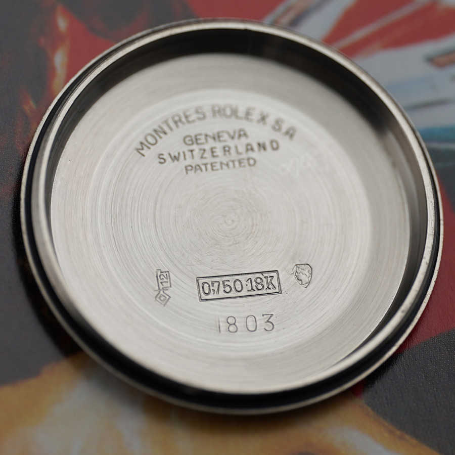 Rolex Day-Date 1803 Black Dial - Original Papers - Goldpunzen und die Referenz 1803 im Boden