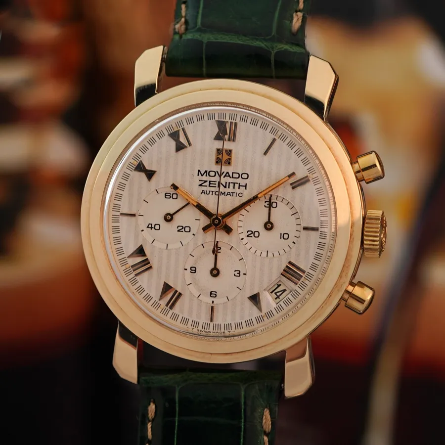 Movado-Zenith El Primero Gold - an ultra-rare chronograph produced during the short and exciting period of collaboration between Zenith and Movado