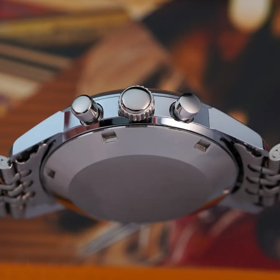 Lemania Chronograph 805 Gray Dial - originale Krone und Drücker