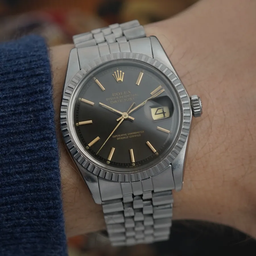 Rolex Datejust 1603 Olive Gray Dial - olivengraues Zifferblatt mit goldenen Akzenten