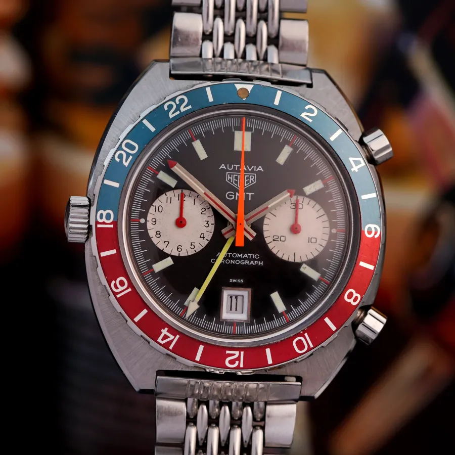 Heuer Autavia 1163 GMT Automatic MK2 - ultra rare GMT chronograph from the 1970s