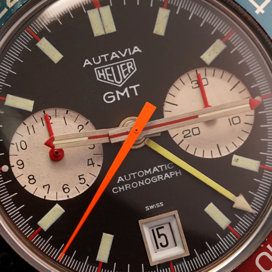 Heuer Autavia 1163 GMT Automatic MK2 - greatly preserved dial