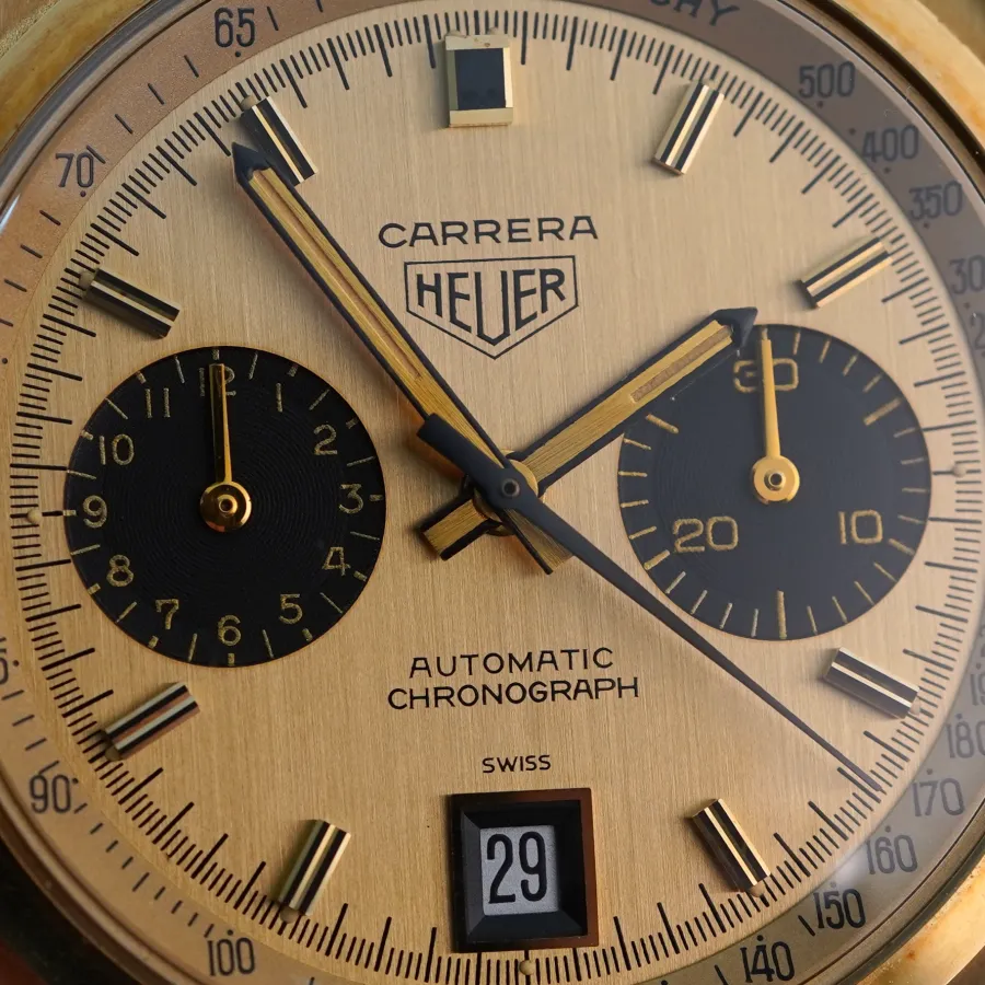 Heuer Carrera 1158 CHN - NOS - beeindruckendes Zifferblatt in einem absolut makellosen Zustand