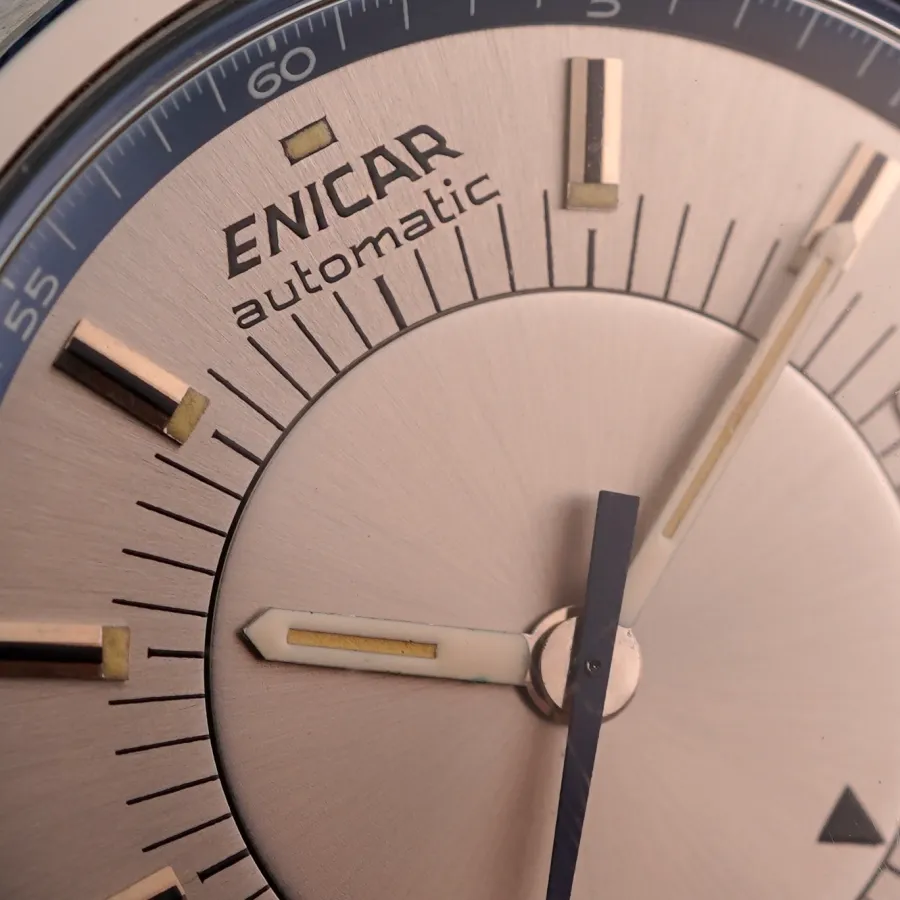 Enicar Memostar 298-01-01 Alarm - perfect dial, original lume