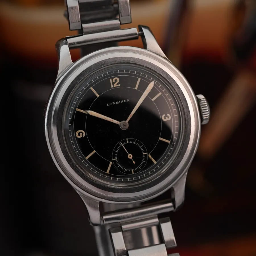 Longines Tre Tacche 5182 Black Dial - sector dial with a small second