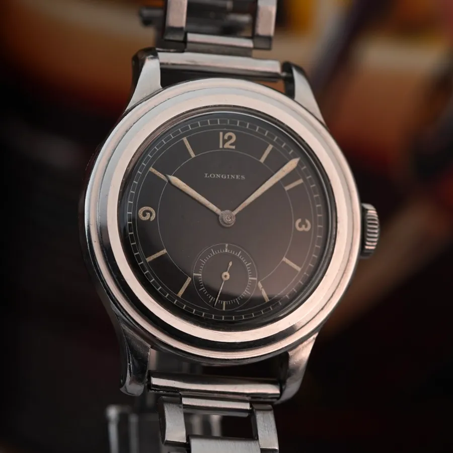 Longines Tre Tacche 5182 Black Dial - beautiful stepped case in fantastic condition