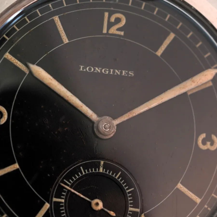 Longines Tre Tacche 5182 Black Dial - rare black dial with natural authentic patina