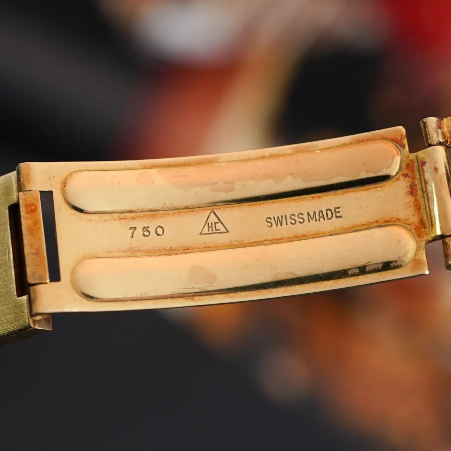 Movado Astronic HS360 30.0010.436 - 18k Gold - gold hallmark inside the clasp