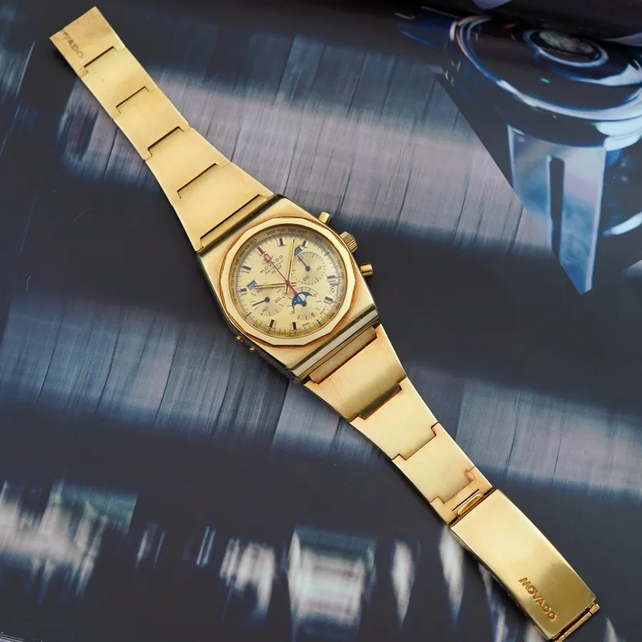 Movado Astronic HS360 30.0010.436 - 18k Gold - rare original solid 18k gold bracelet