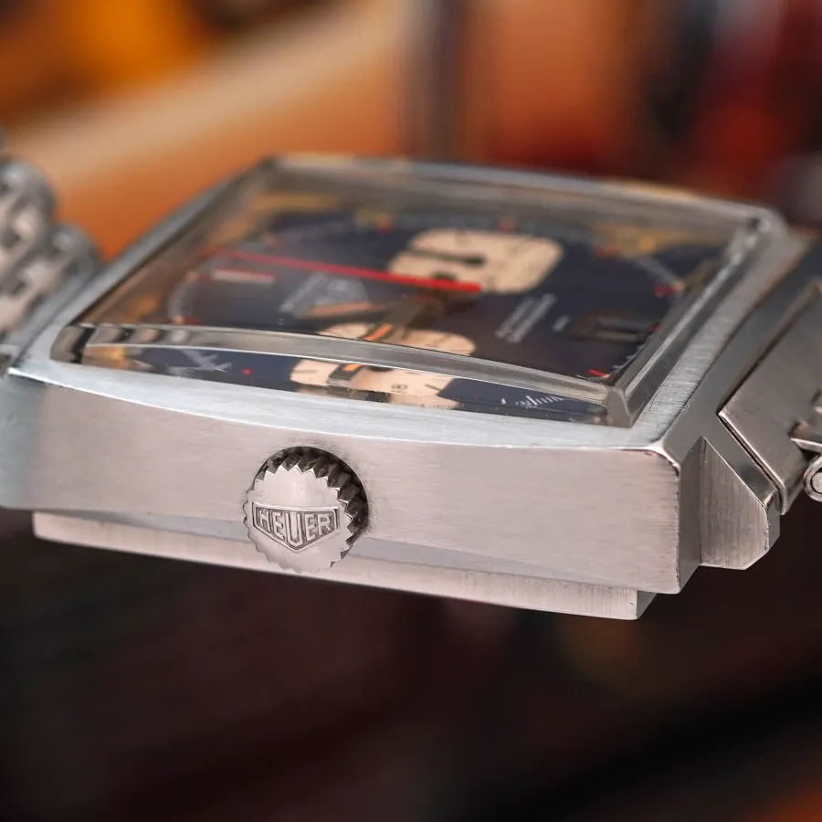 Heuer Monaco 1133B Transitional - Patina - Heuer Krone