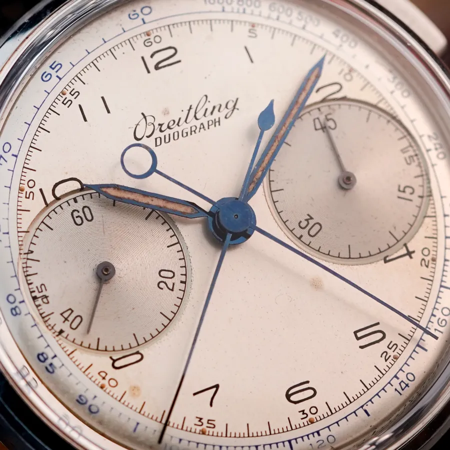 Breitling Duograph 762 Split Seconds Chronograph - natural patina on the dial