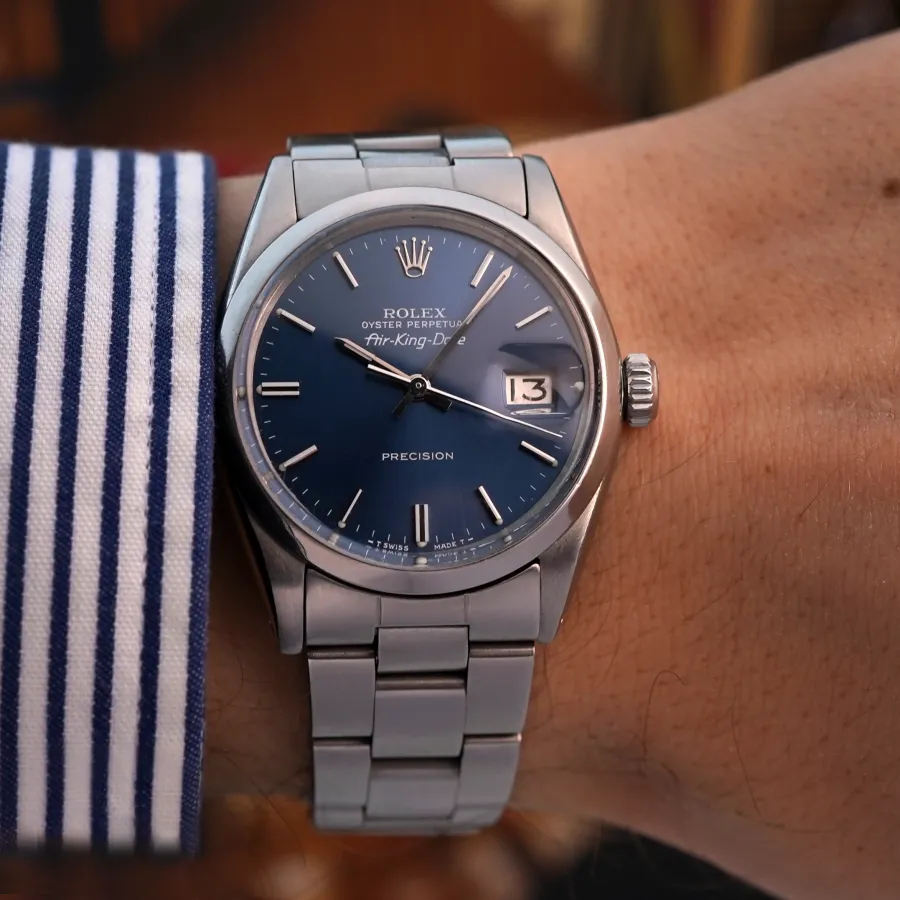 Rolex Air-King Date 5700 Blue Dial - klassische Vintage-Uhr für den täglichen Gebrauch