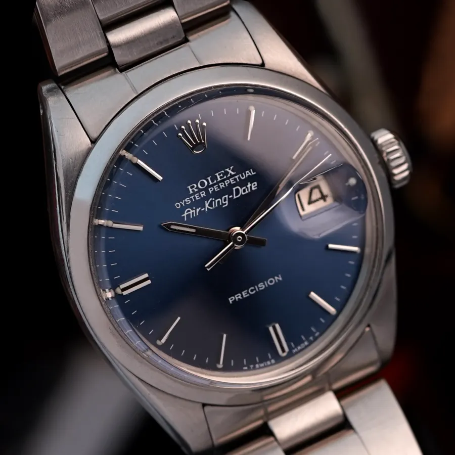 Rolex Air-King Date 5700 Blue Dial - originale Leuchtmasse