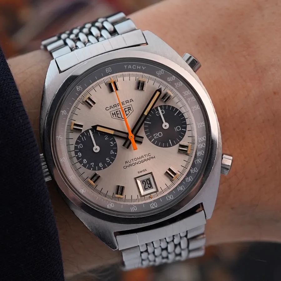 Heuer Carrera 1153 Wide Markers - eine moderne und zugleich klassische Präsenz machen die Carrera zu einer der beliebtesten Vintage-Trageuhren