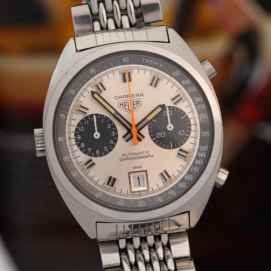 Heuer Carrera 1153 Wide Markers - 38 mm Kissengehäuse