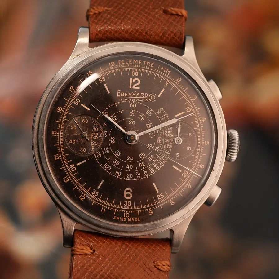 Eberhard Pre Extra Fort Tropical Dial - a rare Pre Extra Fort from the 1940s