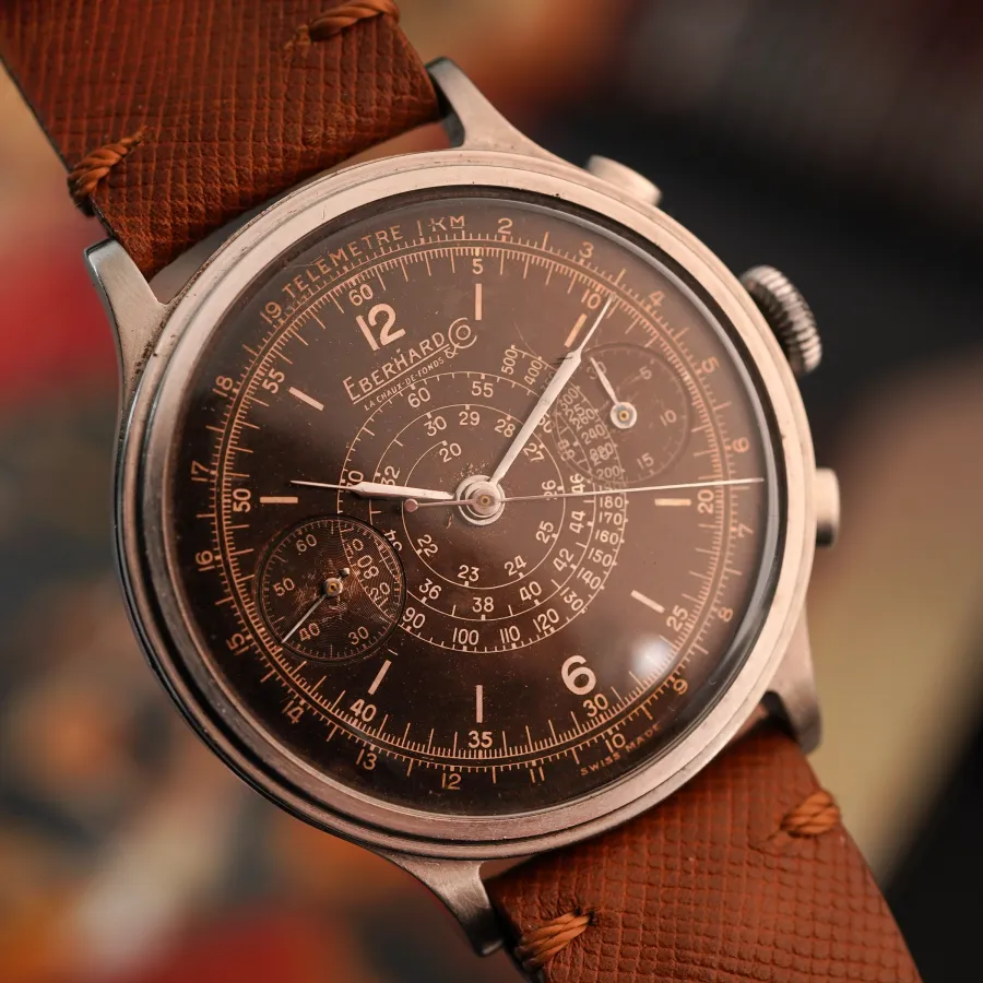 Eberhard Pre Extra Fort Tropical Dial - 40 mm stainless steel case