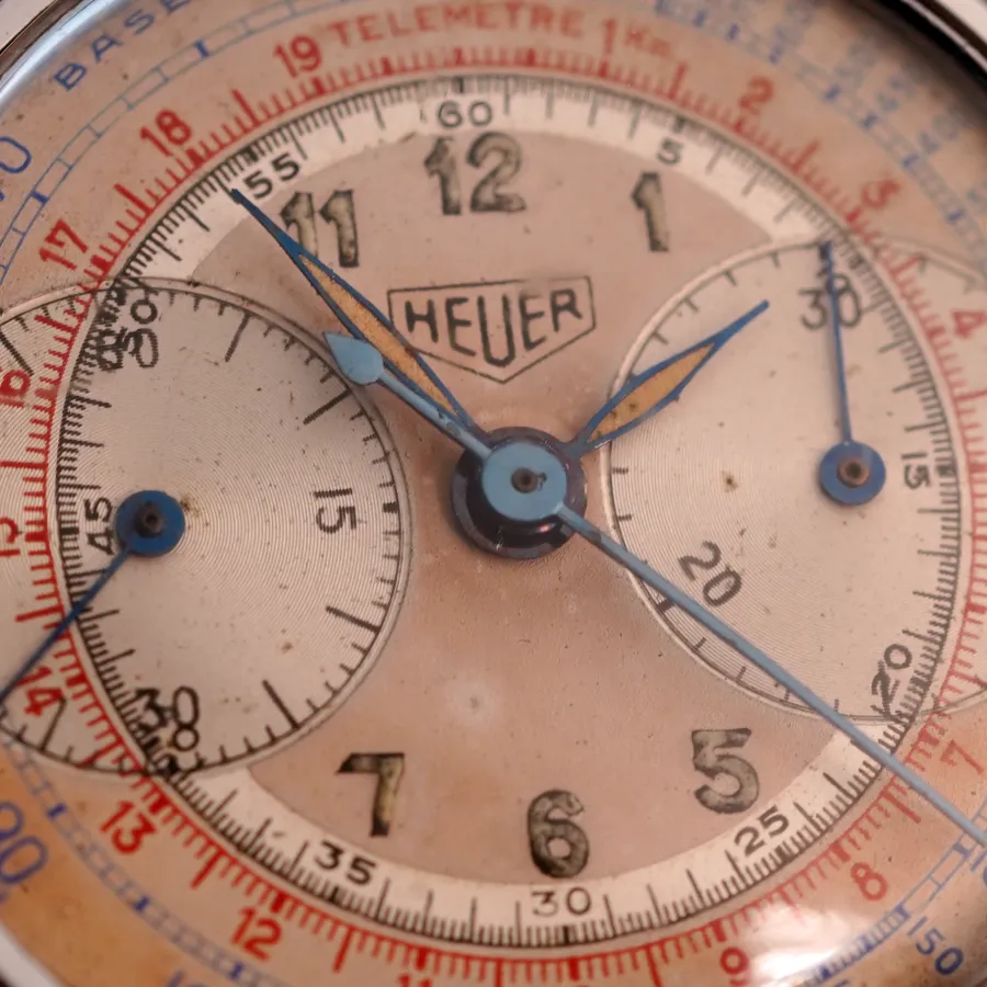 Heuer Pre-Carrera 2406 Two-Tone Multicolor Dial - wunderschöne natürliche Patina