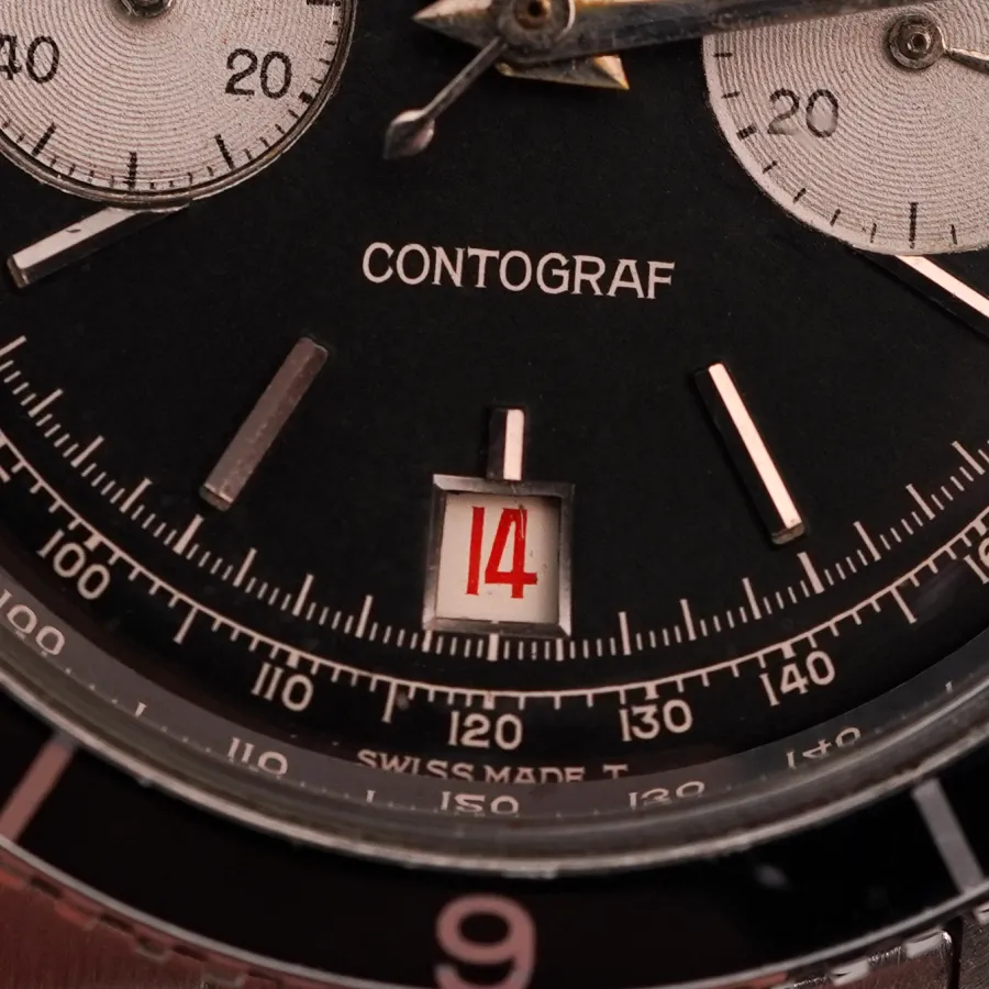 Eberhard Contograf 14901 Roulette Date - red and black roulette date disc