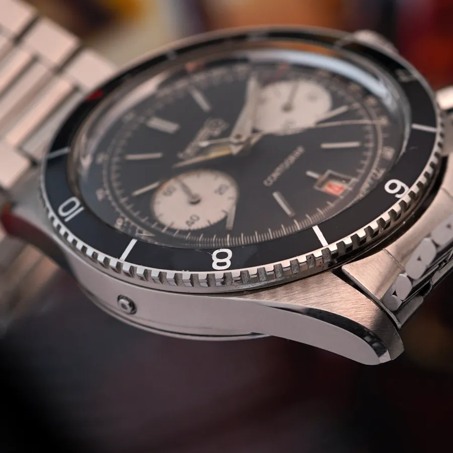 Eberhard Contograf 14901 Roulette Date - excellent case condition, quickset date pusher